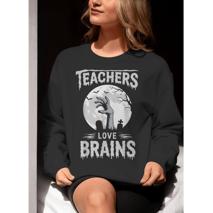 Halloween Teacher Tshirts Zombie Teachers Love Brains Women Crewneck Sweatshirt, funny gift Halloween Teacher Tshirts Zombie Teachers Love Brains Women Crewneck Sweatshirt, funny gift