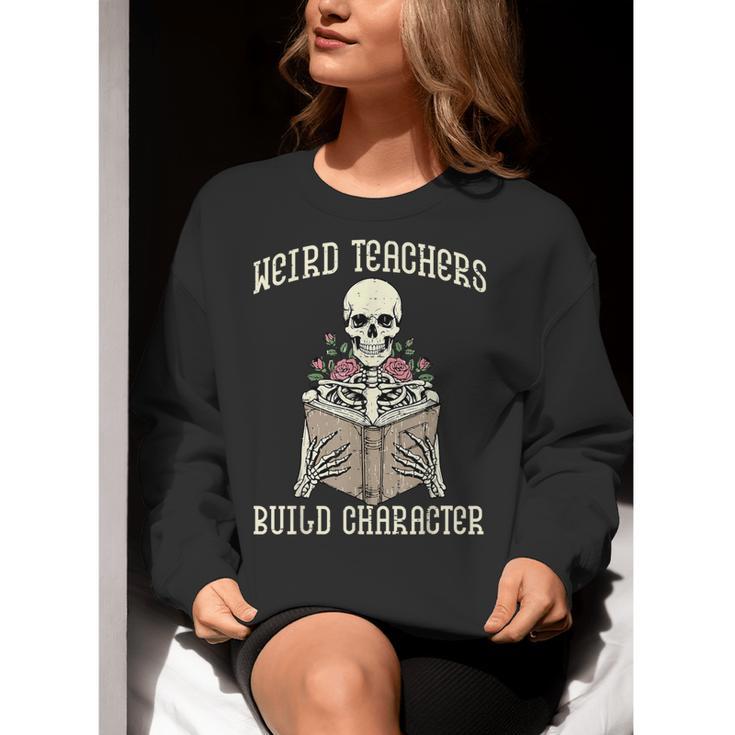 Halloween Weird Teachers Build Character Costume Men Women Women Crewneck Sweatshirt, funny gift Halloween Weird Teachers Build Character Costume Men Women Women Crewneck Sweatshirt, funny gift
