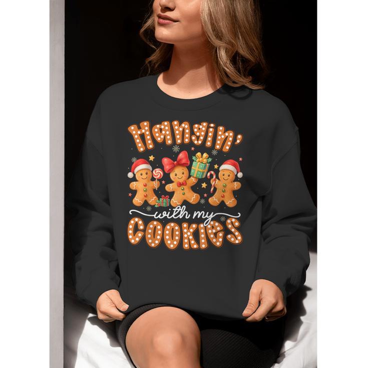 Hangin With My Cookies Gingerbread Men Women Xmas Teacher Women Crewneck Sweatshirt, funny gift Hangin With My Cookies Gingerbread Men Women Xmas Teacher Women Crewneck Sweatshirt, funny gift