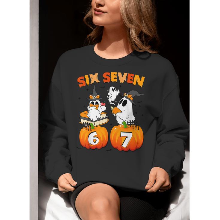 Haunted By 67 Boo Ghost Pumpkin Halloween Teacher Women Crewneck Sweatshirt, funny gift Haunted By 67 Boo Ghost Pumpkin Halloween Teacher Women Crewneck Sweatshirt, funny gift