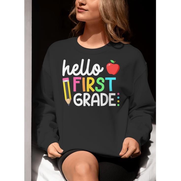 Hello First Grade Team 1st Grade Back To School Teacher Kids Women Crewneck Sweatshirt, First Grade Teacher Sweatshirts, funny gift Hello First Grade Team 1st Grade Back To School Teacher Kids Women Crewneck Sweatshirt, First Grade Teacher Sweatshirts, funny gift