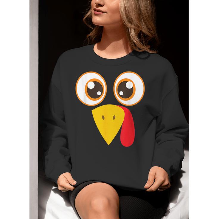 Hilarious Turkey Halloween Thanksgiving Teacher Nurse Women Crewneck Sweatshirt, funny gift