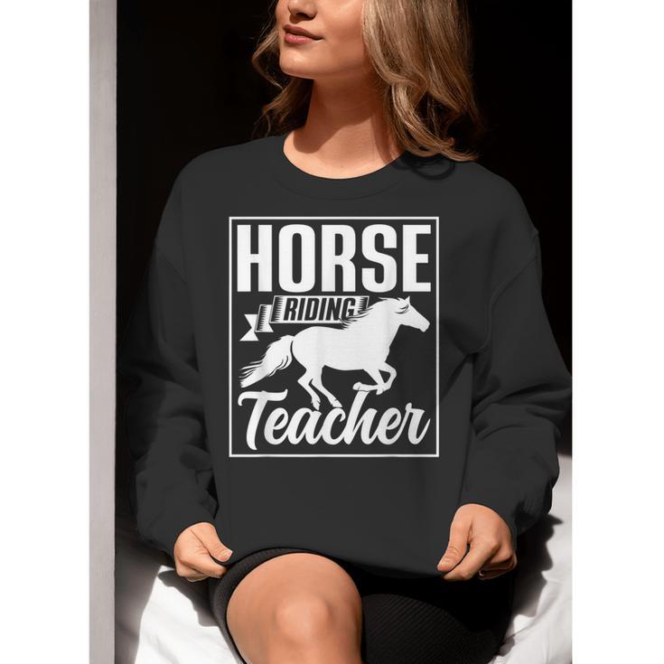 Horse Riding Teacher Rider Lover Equestrian Men Women Kids Women Crewneck Sweatshirt, funny gift