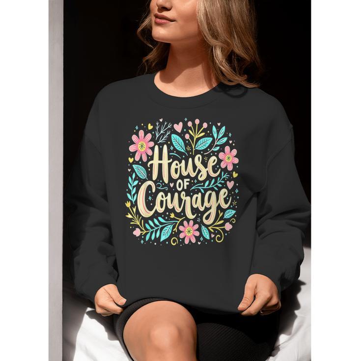 House Of Courage Flowers RCA School Teacher Student Tee Women Crewneck Sweatshirt, funny gift