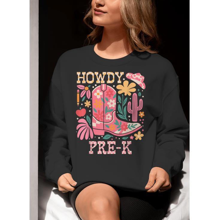 Howdy Pre-K Cowgirls Teacher Back To School Women Crewneck Sweatshirt, funny gift Howdy Pre-K Cowgirls Teacher Back To School Women Crewneck Sweatshirt, funny gift