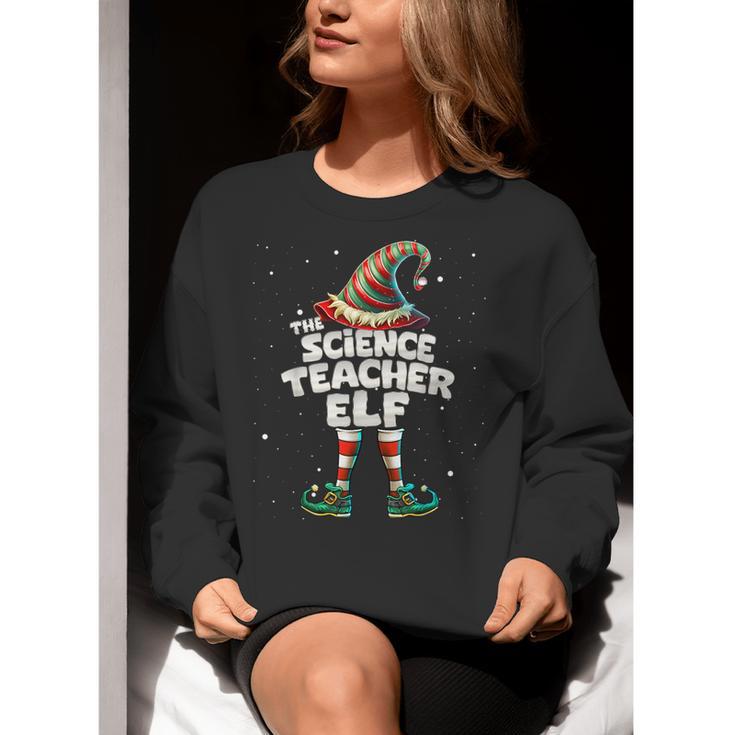 I'm The Science Teacher Elf Family Matching Group Christmas Women Crewneck Sweatshirt, Science Teacher Sweatshirts, funny gift