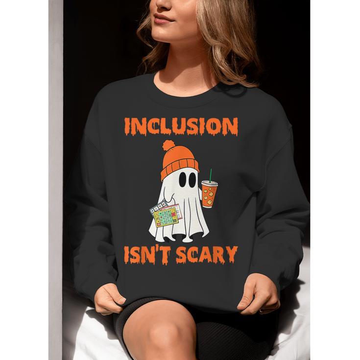 Inclusion Isn't Scary Shirt Halloween SLP Sped Teacher Women Crewneck Sweatshirt, funny gift Inclusion Isn't Scary Shirt Halloween SLP Sped Teacher Women Crewneck Sweatshirt, funny gift