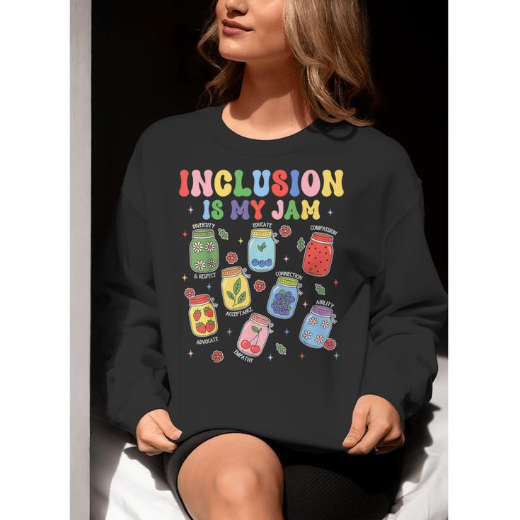 Inclusion Is My Jam SPED Teacher Special Education Life Women Crewneck Sweatshirt, funny gift
