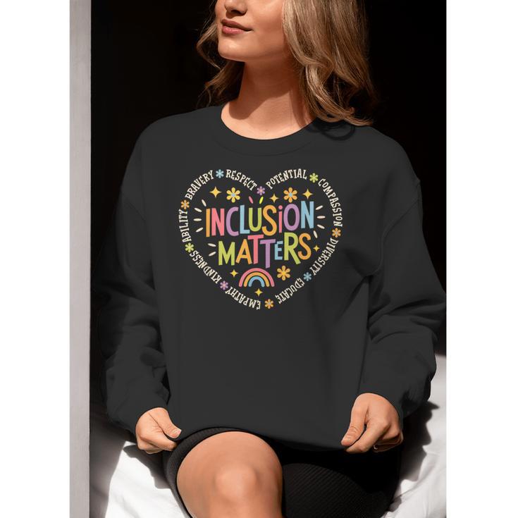 Inclusion Matters Special Education Teacher Autism Awareness Women Crewneck Sweatshirt, funny gift Inclusion Matters Special Education Teacher Autism Awareness Women Crewneck Sweatshirt, funny gift