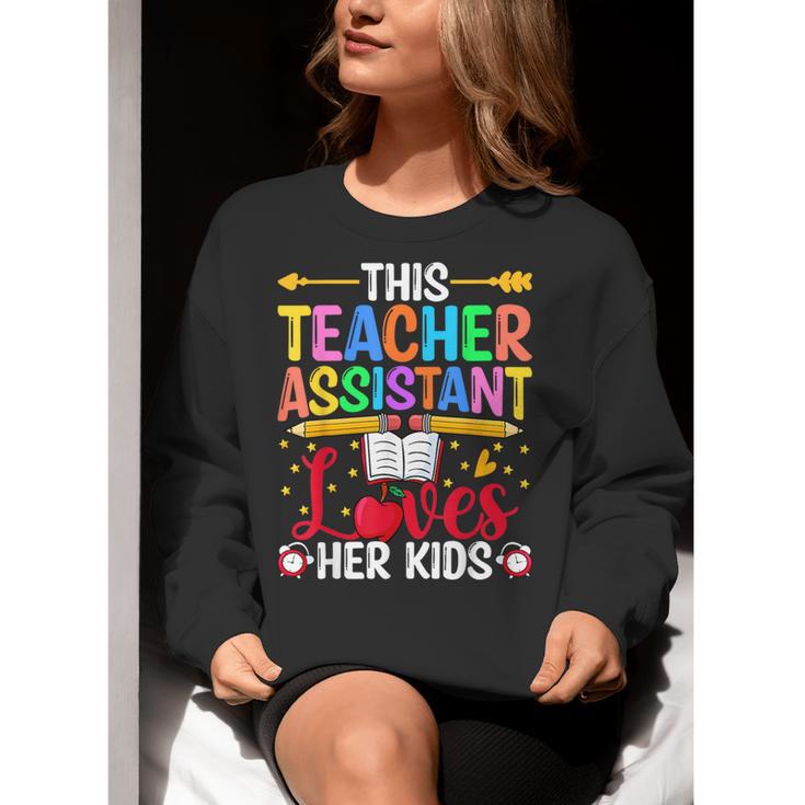 Instructional Assistant Loves Her Kids Teacher Assistant Women Crewneck Sweatshirt, funny gift Instructional Assistant Loves Her Kids Teacher Assistant Women Crewneck Sweatshirt, funny gift