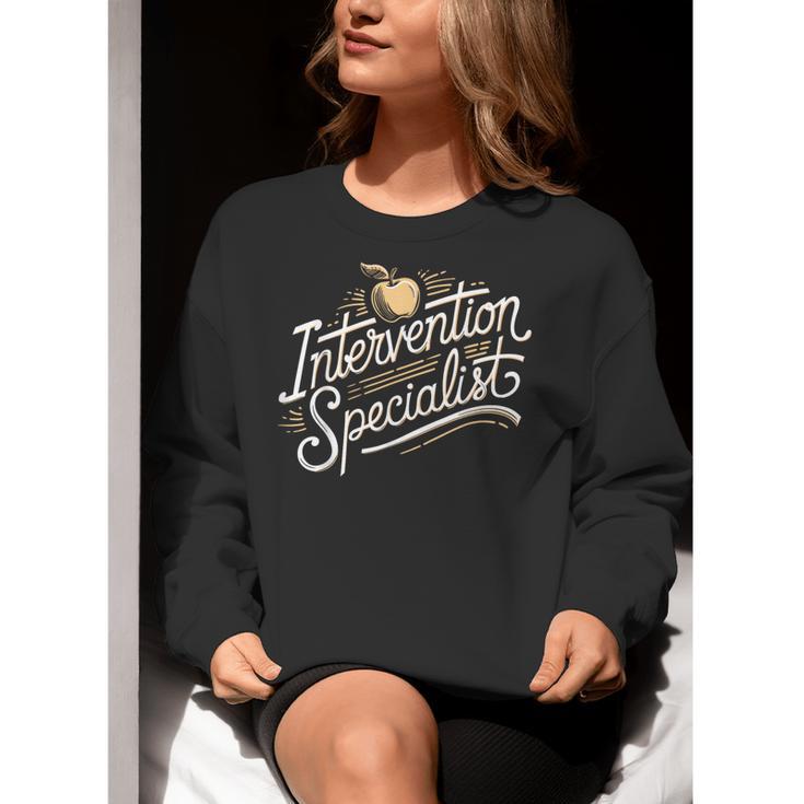 Intervention Teacher Intervention Specialist Women Crewneck Sweatshirt, funny gift Intervention Teacher Intervention Specialist Women Crewneck Sweatshirt, funny gift