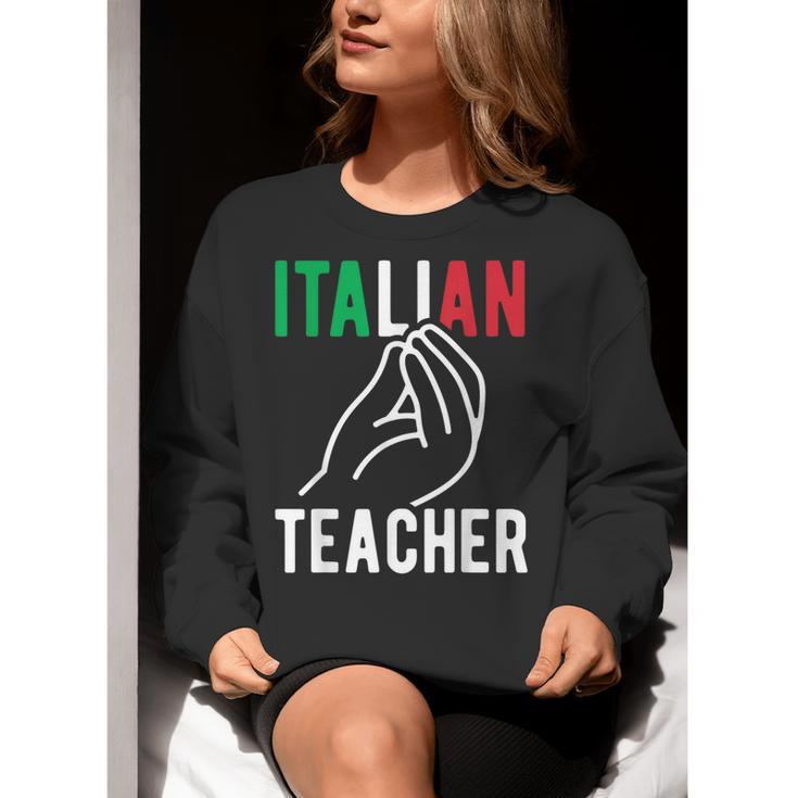 Italian Teacher Italy Italia Back To School First Day Women Crewneck Sweatshirt, funny gift Italian Teacher Italy Italia Back To School First Day Women Crewneck Sweatshirt, funny gift