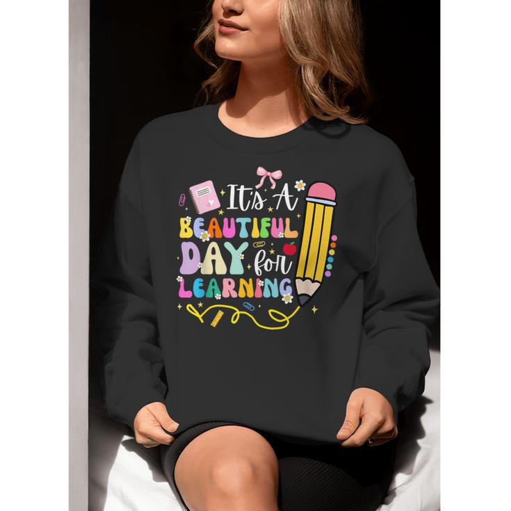 It's Beautiful Day For Learning Teacher Students Girls Boys Women Crewneck Sweatshirt, funny gift It's Beautiful Day For Learning Teacher Students Girls Boys Women Crewneck Sweatshirt, funny gift