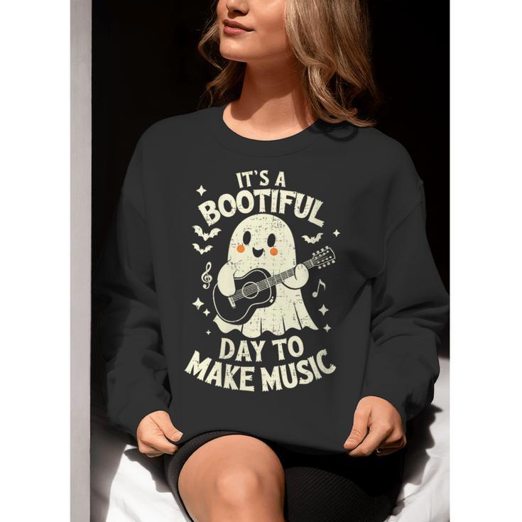 It's A Bootiful Day To Make Music Halloween Music Teacher Women Crewneck Sweatshirt, funny gift It's A Bootiful Day To Make Music Halloween Music Teacher Women Crewneck Sweatshirt, funny gift