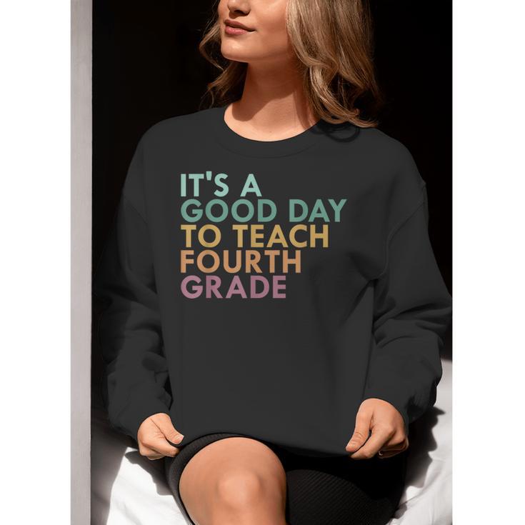 It's A Good Day To Teach Fourth Grade 4th Grade Teacher Women Crewneck Sweatshirt, 4th Grade Teacher Sweatshirts, funny gift It's A Good Day To Teach Fourth Grade 4th Grade Teacher Women Crewneck Sweatshirt, 4th Grade Teacher Sweatshirts, funny gift