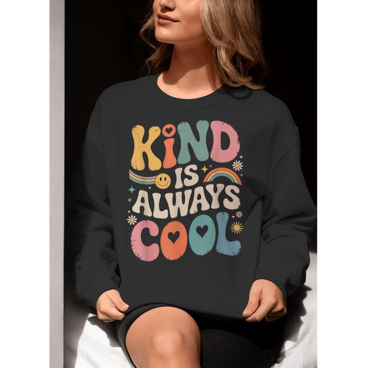Kind Is Always Cool Teacher Graphic Tees Choose Kindness Women Crewneck Sweatshirt, funny gift Kind Is Always Cool Teacher Graphic Tees Choose Kindness Women Crewneck Sweatshirt, funny gift