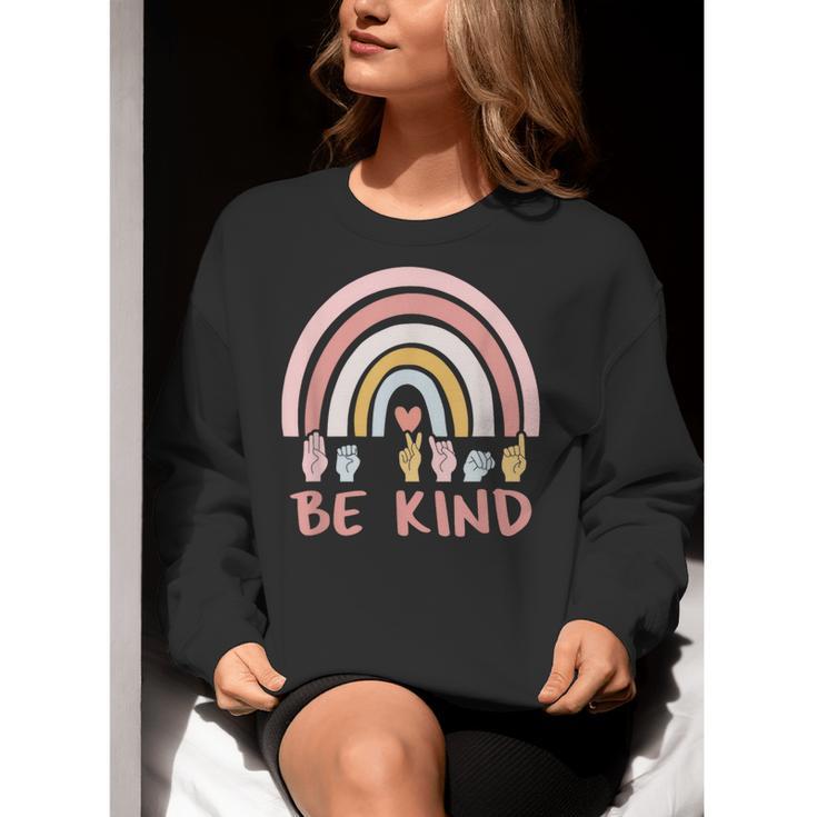 Be Kind ASL Sign Language Deaf SPED Teacher Kids Men Women Women Crewneck Sweatshirt, funny gift Be Kind ASL Sign Language Deaf SPED Teacher Kids Men Women Women Crewneck Sweatshirt, funny gift