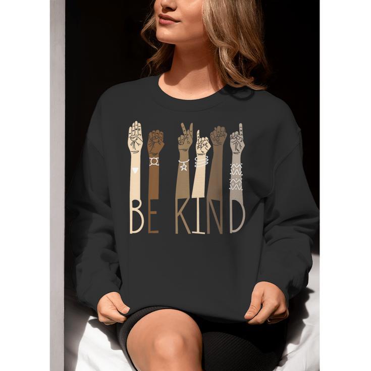 Be Kind Sign Language Hand Talking Teachers Interpreter ASL Men Women Women Crewneck Sweatshirt, funny gift Be Kind Sign Language Hand Talking Teachers Interpreter ASL Men Women Women Crewneck Sweatshirt, funny gift