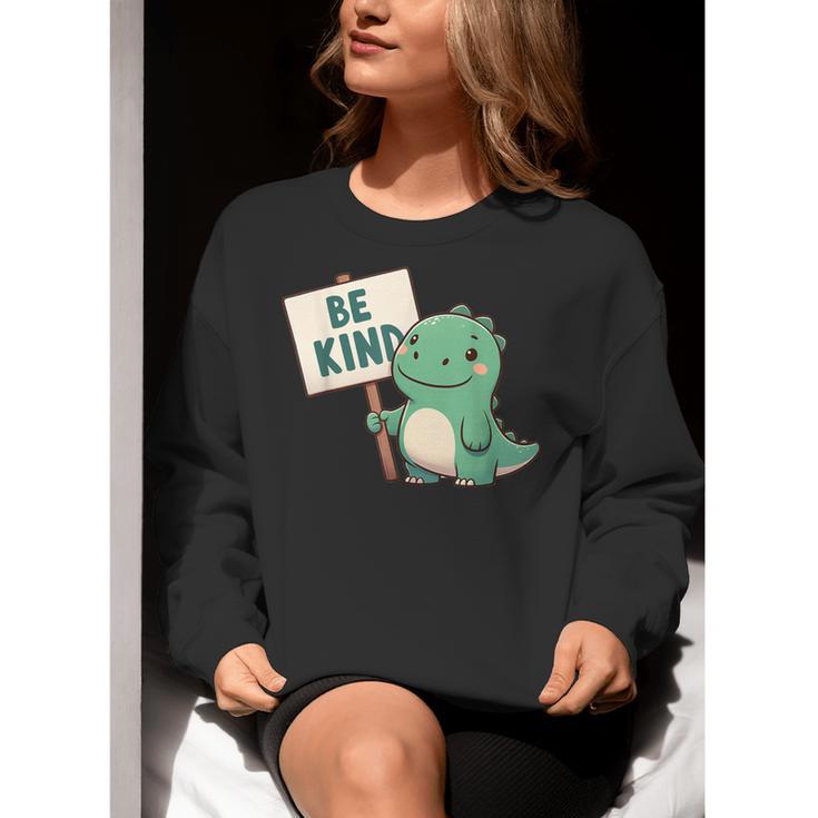 Be Kind Teacher Anti-Bullying Dino Kindness Women Men Boys Women Crewneck Sweatshirt, funny gift