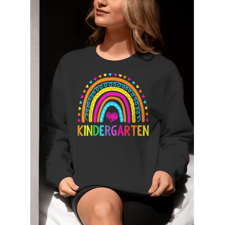 Kindergarten Rainbow Girls Boys Teacher First Day Of School Women Crewneck Sweatshirt, funny gift Kindergarten Rainbow Girls Boys Teacher First Day Of School Women Crewneck Sweatshirt, funny gift