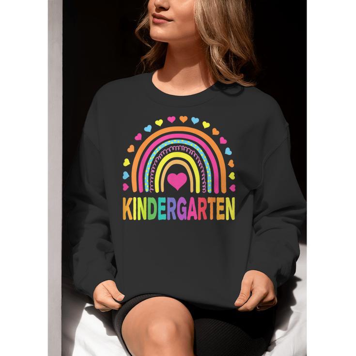 Kindergarten Rainbow Girls Boys Teacher Team Kinder Squad Women Crewneck Sweatshirt, funny gift Kindergarten Rainbow Girls Boys Teacher Team Kinder Squad Women Crewneck Sweatshirt, funny gift