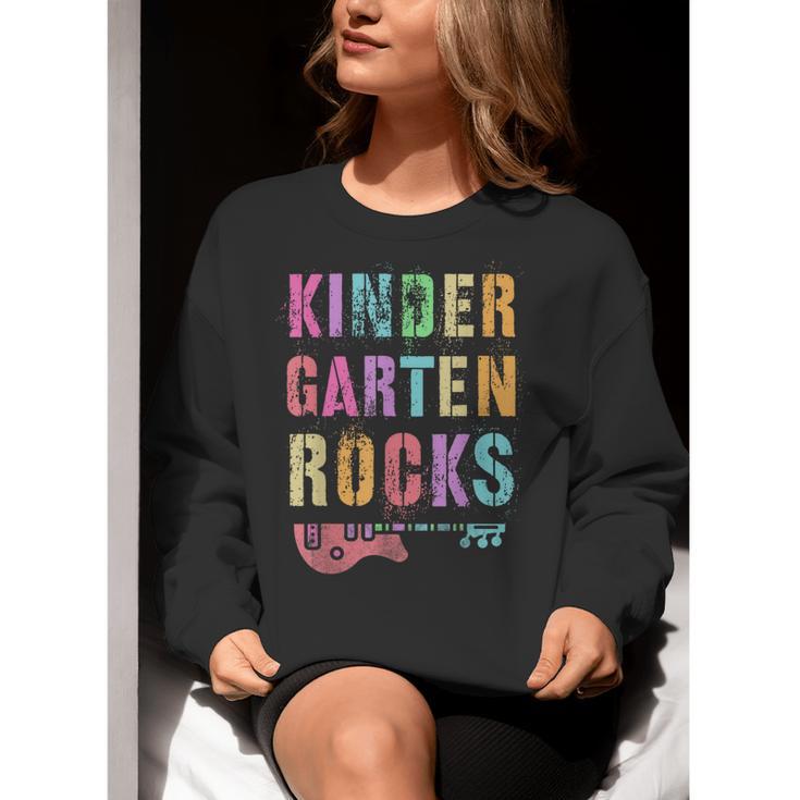 KINDERGARTEN ROCKS Teacher Crew Rock Star Kinder Team Women Crewneck Sweatshirt, funny gift KINDERGARTEN ROCKS Teacher Crew Rock Star Kinder Team Women Crewneck Sweatshirt, funny gift