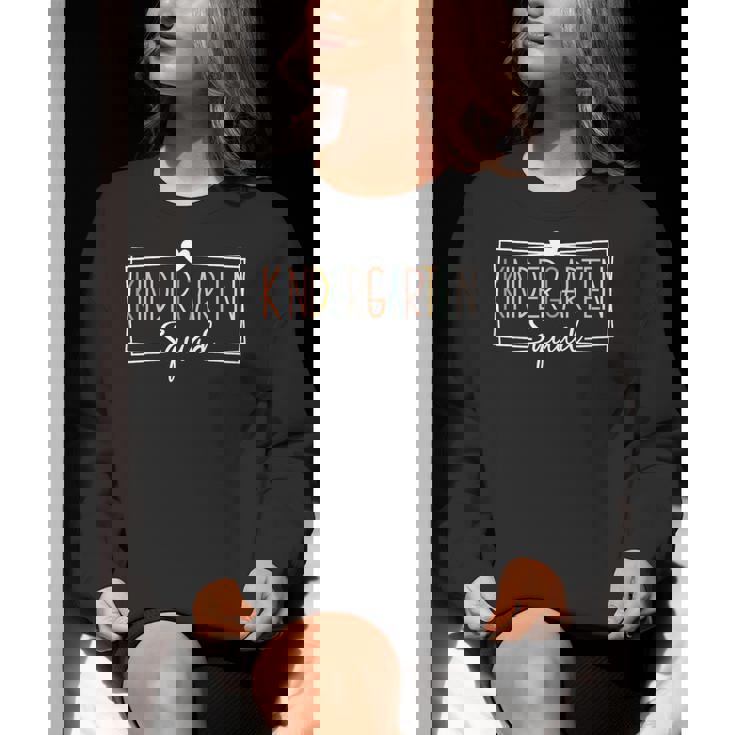 Kindergarten Squad Teachers Kids Kindergarten Back To School Women Crewneck Sweatshirt, funny gift