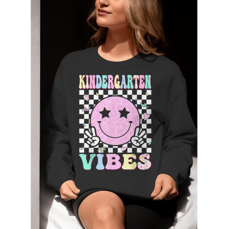 Kindergarten Vibes First Day Of School Kindergarten Teacher Women Crewneck Sweatshirt, funny gift Kindergarten Vibes First Day Of School Kindergarten Teacher Women Crewneck Sweatshirt, funny gift