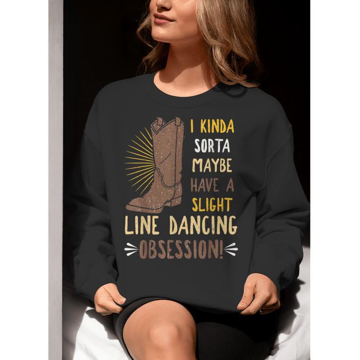 Line Dancing Choreographed Group Dancer Dance Teacher Women Crewneck Sweatshirt, funny gift