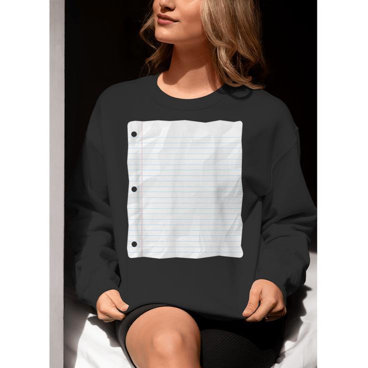 Lined Paper Notebook Halloween Costume For Students Teachers For Men Women Kids Women Crewneck Sweatshirt, funny gift Lined Paper Notebook Halloween Costume For Students Teachers For Men Women Kids Women Crewneck Sweatshirt, funny gift