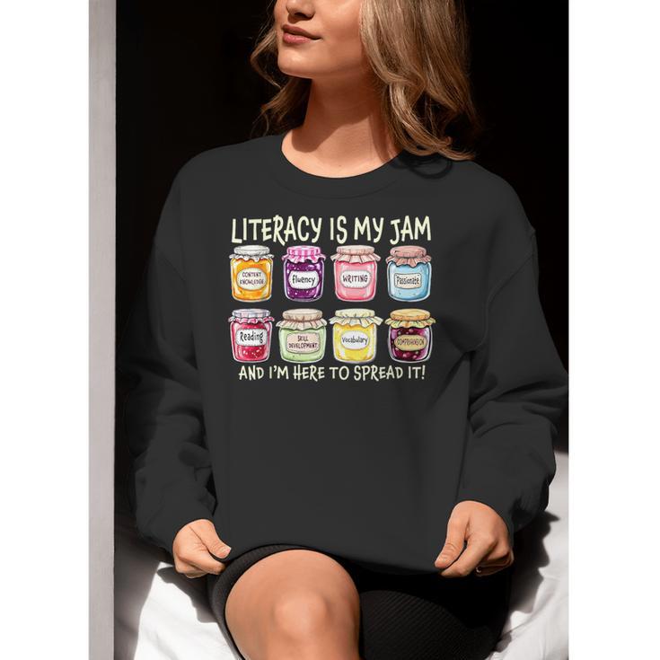 Literacy Is My Jam And I'm Here To Spread Literacy Teacher Women Crewneck Sweatshirt, funny gift Literacy Is My Jam And I'm Here To Spread Literacy Teacher Women Crewneck Sweatshirt, funny gift