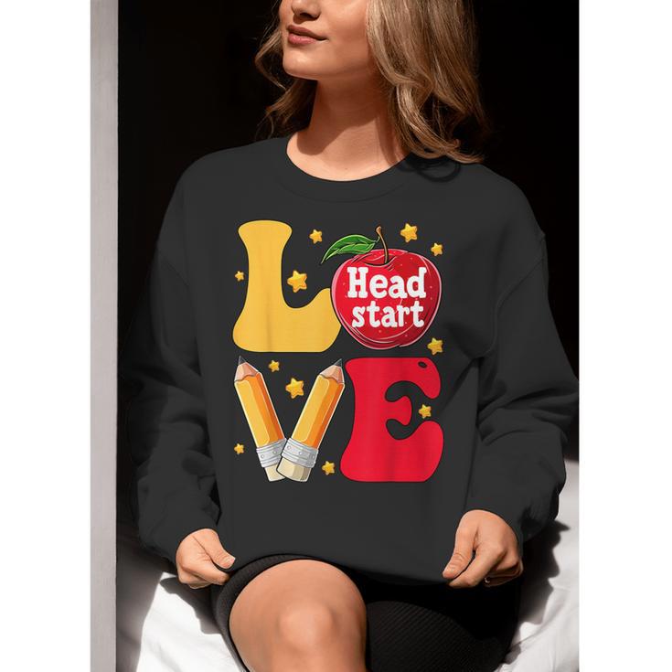 Love Headstart Head Start Teachers First Day Of School Women Crewneck Sweatshirt, funny gift Love Headstart Head Start Teachers First Day Of School Women Crewneck Sweatshirt, funny gift