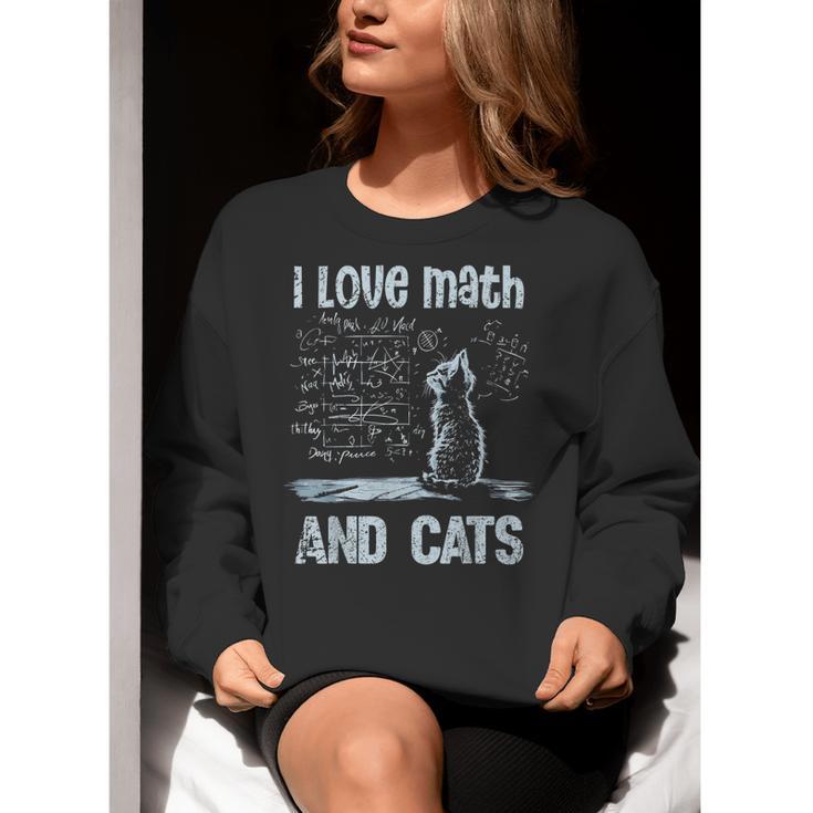 I Love Math And Cats Cat Lover Science Teacher Student Women Crewneck Sweatshirt, Science Teacher Sweatshirts, funny gift I Love Math And Cats Cat Lover Science Teacher Student Women Crewneck Sweatshirt, Science Teacher Sweatshirts, funny gift