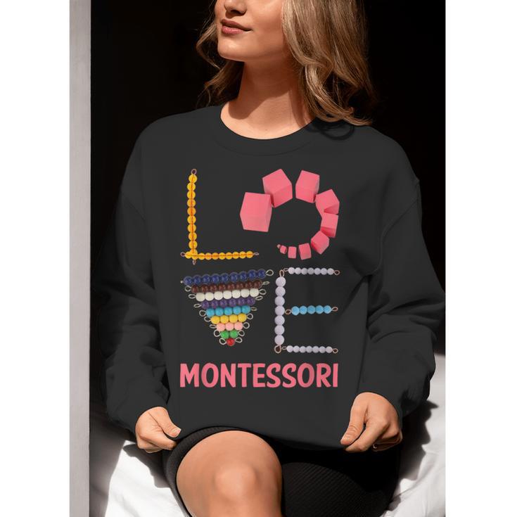 Love Montessori Education Math Teacher Women Crewneck Sweatshirt, funny gift Love Montessori Education Math Teacher Women Crewneck Sweatshirt, funny gift