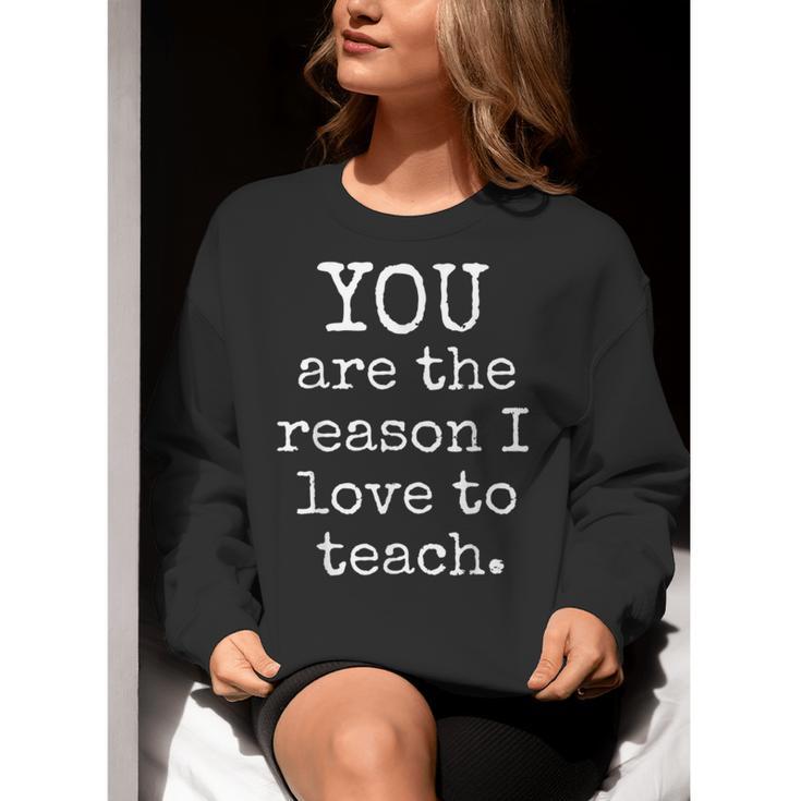 Love To Teach Positive Affirmation Kind Motivational Teacher Women Crewneck Sweatshirt, funny gift