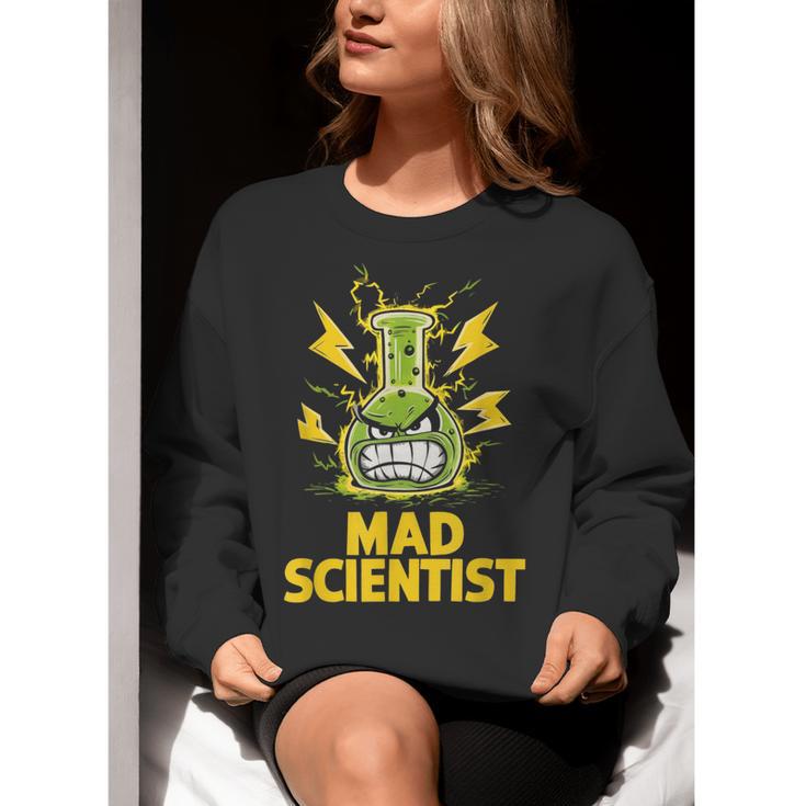 Mad Scientist Kids Youth Adult Science Teacher Chemistry Women Crewneck Sweatshirt, Science Teacher Sweatshirts, funny gift