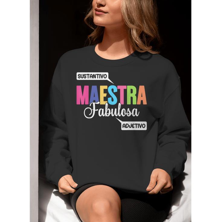 Maestra Fabulosa Bilingual Spanish Espanol Teacher School Women Crewneck Sweatshirt, funny gift Maestra Fabulosa Bilingual Spanish Espanol Teacher School Women Crewneck Sweatshirt, funny gift
