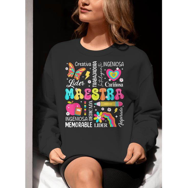 Maestra Spanish Teacher Back To School Maestra De Espanol Women Crewneck Sweatshirt, funny gift Maestra Spanish Teacher Back To School Maestra De Espanol Women Crewneck Sweatshirt, funny gift