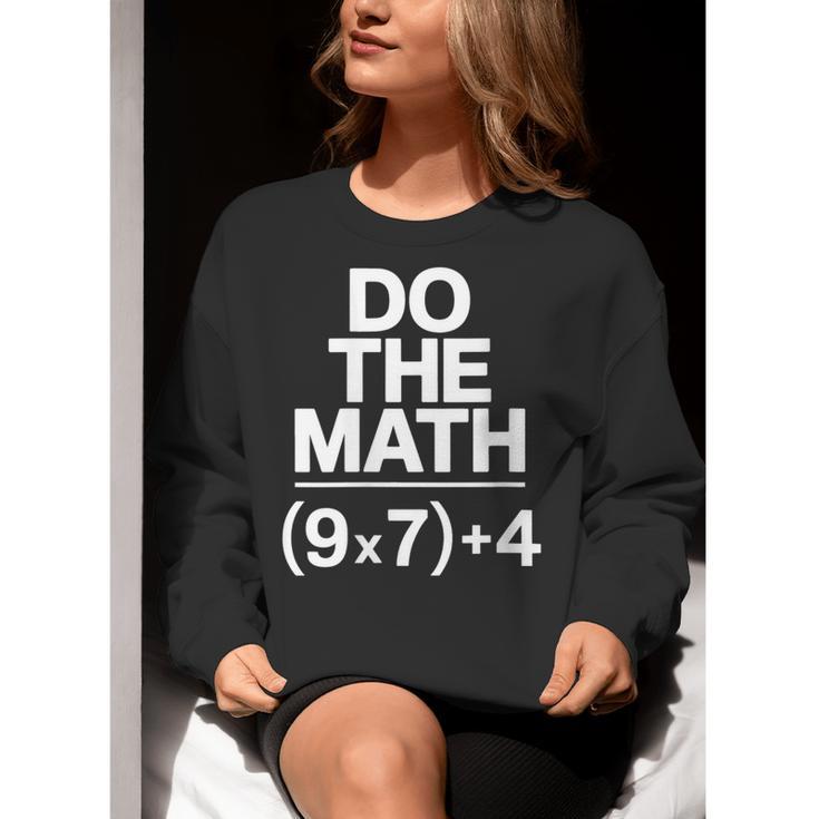 Do The Math Equation Thanksgiving Teacher 67 Six Seven 6 7 Women Crewneck Sweatshirt, funny gift
