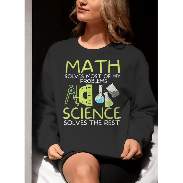 Math Solves Most Of My Problems Science Math Science Teacher Women Crewneck Sweatshirt, Science Teacher Sweatshirts, funny gift Math Solves Most Of My Problems Science Math Science Teacher Women Crewneck Sweatshirt, Science Teacher Sweatshirts, funny gift