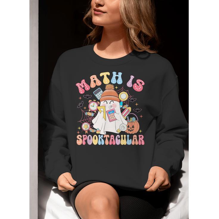Math Is Spooktacular Math Teacher Spooky Halloween Women Crewneck Sweatshirt, funny gift Math Is Spooktacular Math Teacher Spooky Halloween Women Crewneck Sweatshirt, funny gift