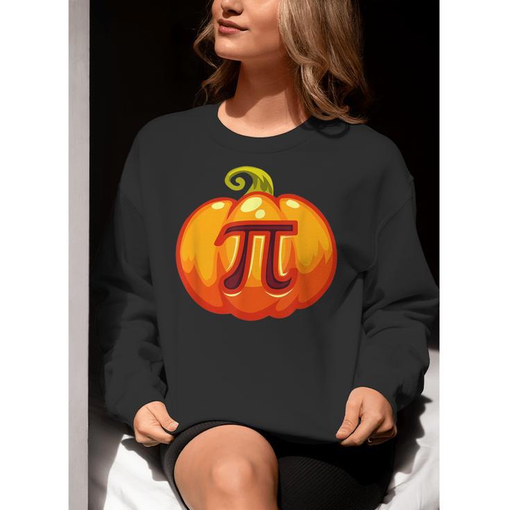 Math Teacher Halloween Costume Pumpkin Pi Pun Pie Men Women Crewneck Sweatshirt, funny gift