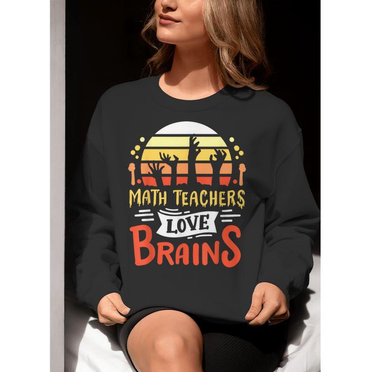 Math Teachers Love Brains Halloween Costume Zombie For Men Women Women Crewneck Sweatshirt, funny gift Math Teachers Love Brains Halloween Costume Zombie For Men Women Women Crewneck Sweatshirt, funny gift