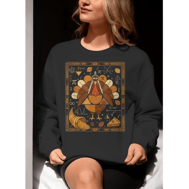 Math Turkey Teacher Thanksgiving Geometric Pi Equation Women Crewneck Sweatshirt, funny gift Math Turkey Teacher Thanksgiving Geometric Pi Equation Women Crewneck Sweatshirt, funny gift