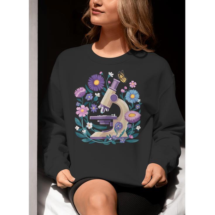 Microscope Flower Butterfly Biology Science Teacher Student Women Crewneck Sweatshirt, Science Teacher Sweatshirts, funny gift Microscope Flower Butterfly Biology Science Teacher Student Women Crewneck Sweatshirt, Science Teacher Sweatshirts, funny gift