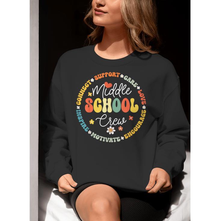 Middle School Crew Back To School For Teacher Women Crewneck Sweatshirt, funny gift Middle School Crew Back To School For Teacher Women Crewneck Sweatshirt, funny gift