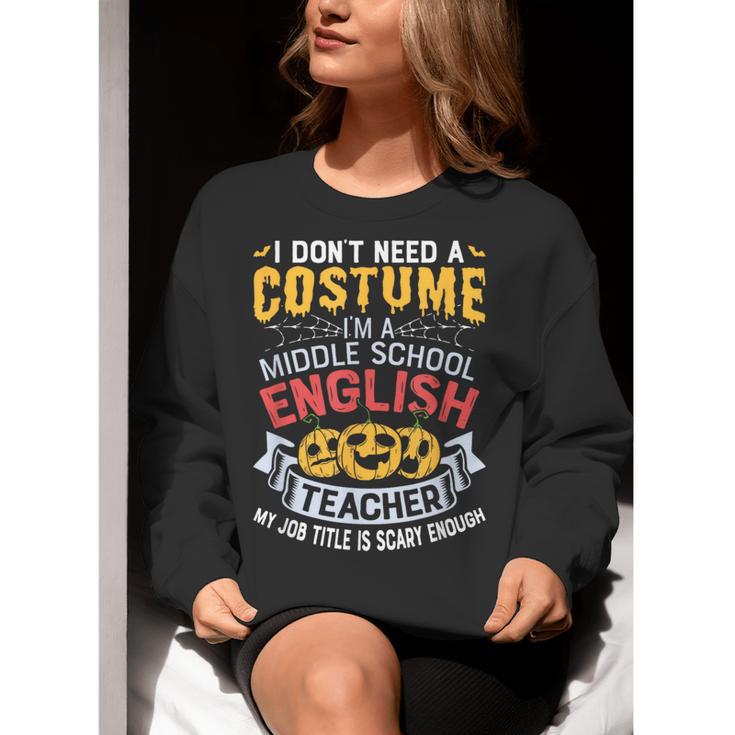 Middle School English Teacher Halloween Costume For Men Women Women Crewneck Sweatshirt, English Teacher Sweatshirts, funny gift Middle School English Teacher Halloween Costume For Men Women Women Crewneck Sweatshirt, English Teacher Sweatshirts, funny gift