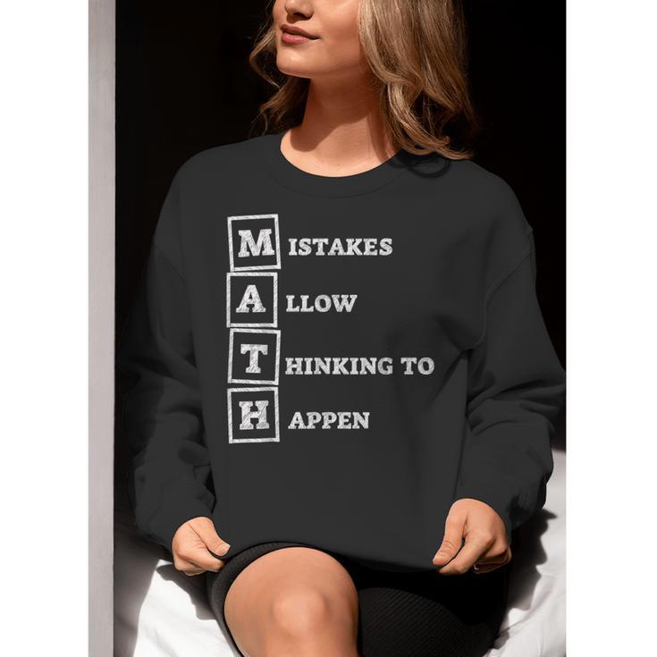 Mistakes Allow Thinking To Happen School Math Teacher Women Crewneck Sweatshirt, funny gift Mistakes Allow Thinking To Happen School Math Teacher Women Crewneck Sweatshirt, funny gift