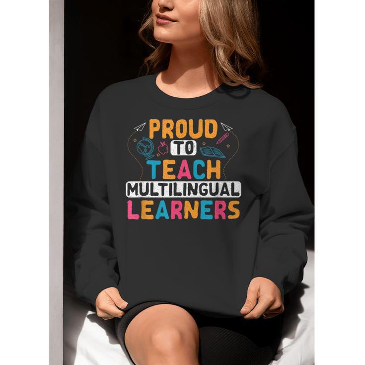 Multilingual Teacher Linguist Language ESL Teaching Women Crewneck Sweatshirt, Esl Teacher Sweatshirts, funny gift Multilingual Teacher Linguist Language ESL Teaching Women Crewneck Sweatshirt, Esl Teacher Sweatshirts, funny gift