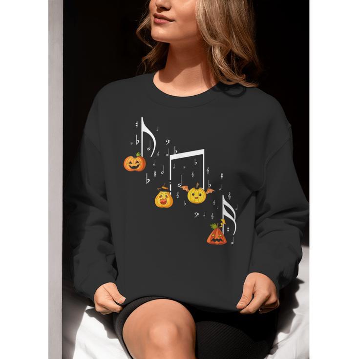 Music Note Pumpkin Fall Music Teacher Halloween Costume Women Crewneck Sweatshirt, funny gift Music Note Pumpkin Fall Music Teacher Halloween Costume Women Crewneck Sweatshirt, funny gift